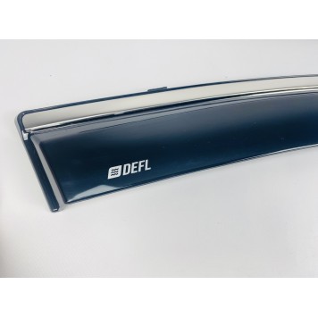 Дефлектори вікон Toyota RAV-4 2006-2013 з нерж. хром полоскою-5